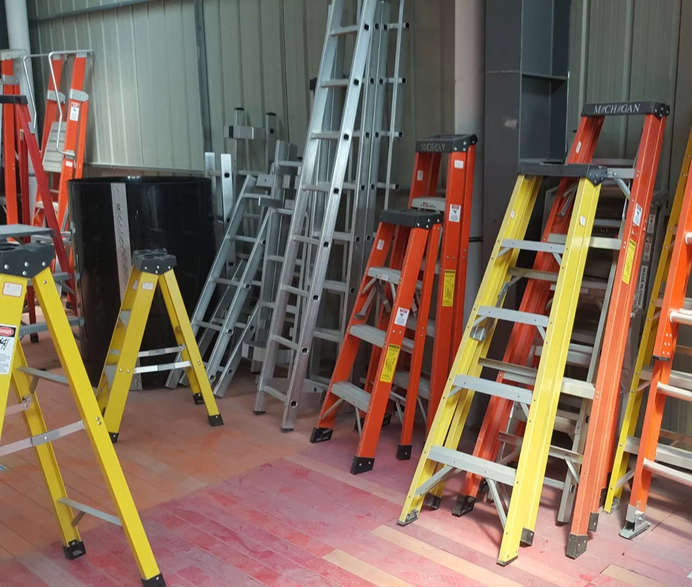 Safety Double Side 4- Rung Fiberglass Ladder / Aluminum Ladder