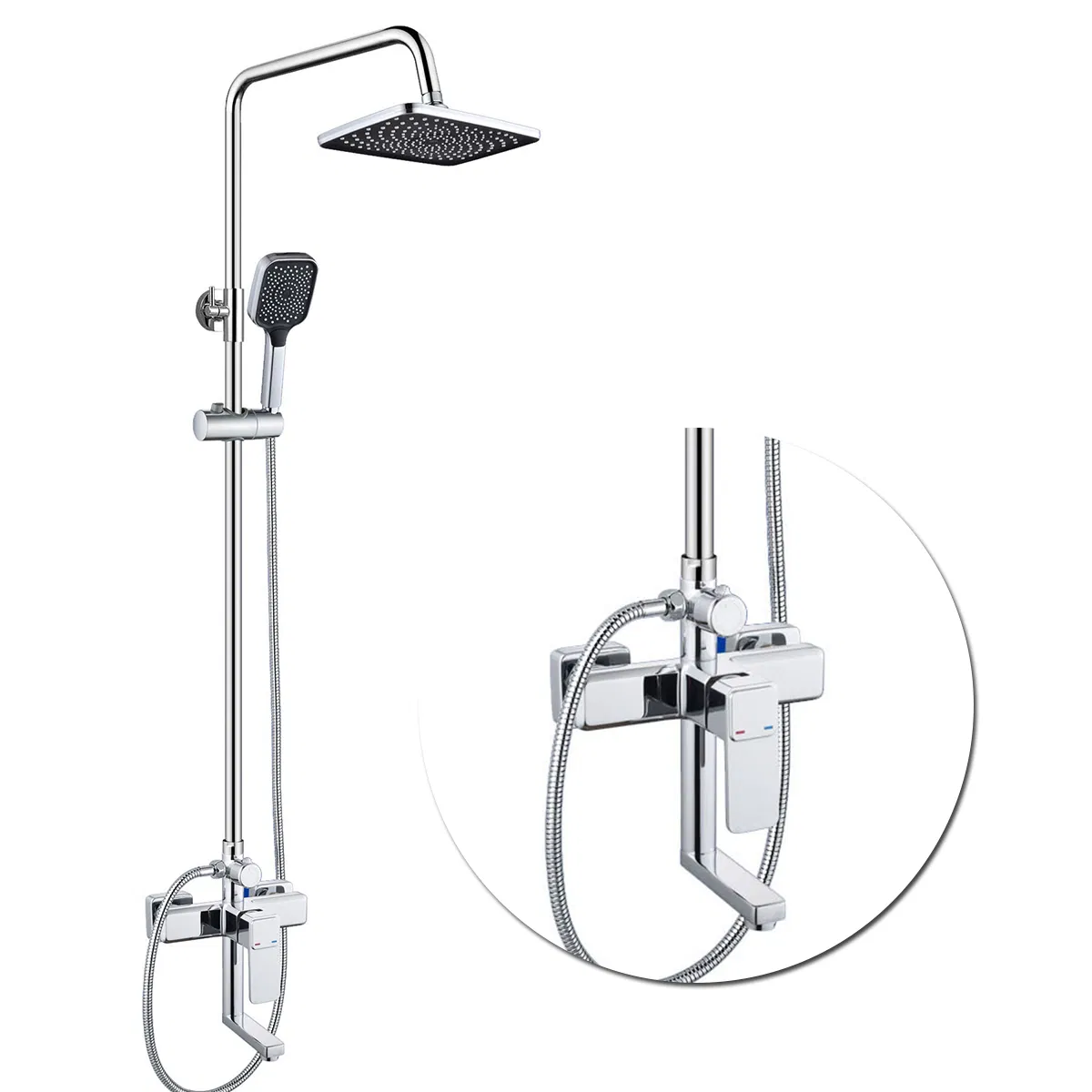 Rain Shower System 3 Function Shower Column Bathroom Shower Set
