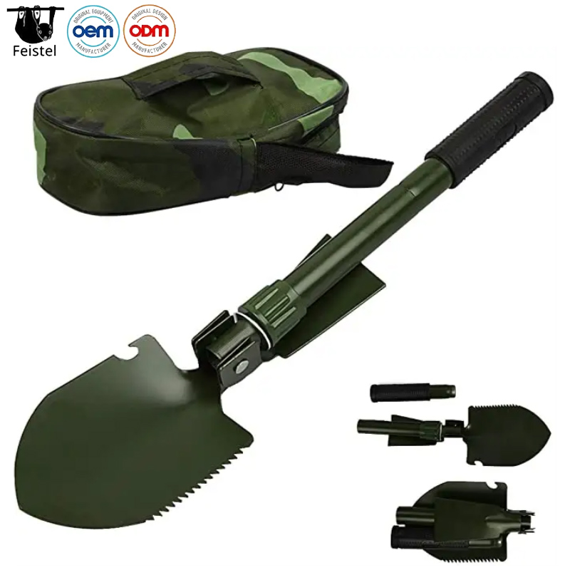 Custom Folding Survival Shovel - Heavy Duty Carbon Steel Entrenching Tool for off Road, Camping