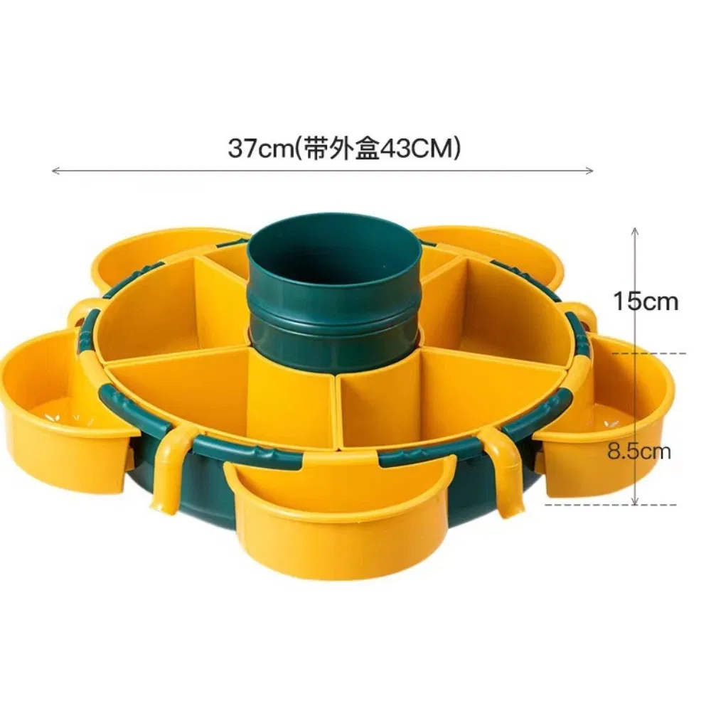 Storage Box Kitchen Multi-Layer Hot Pot Platter Rotating Drain Basket Washing Fruit Basket Bl23176