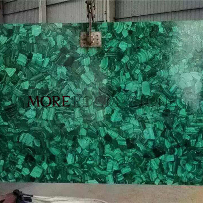 Luxury Villa Wall Design Malachite Green Stone