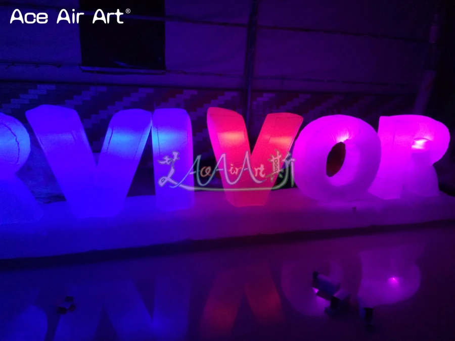 Customized LED Lighting Inflatable Letters Inflatable Alphabet Advertising Billboard Colorful Letters Set Balloon