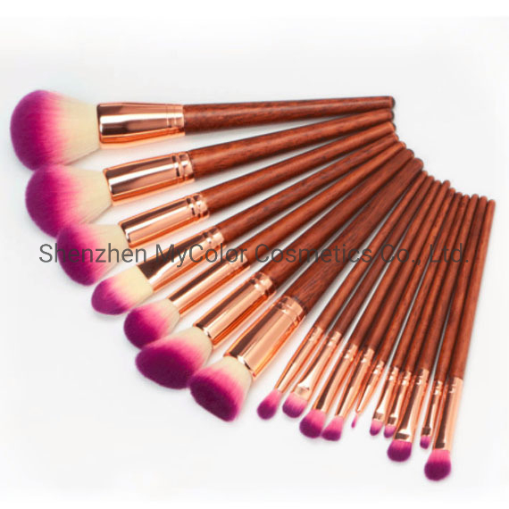 High Quality 17PCS Rosewood Makeup Brushes Vegan Make up Brush Set