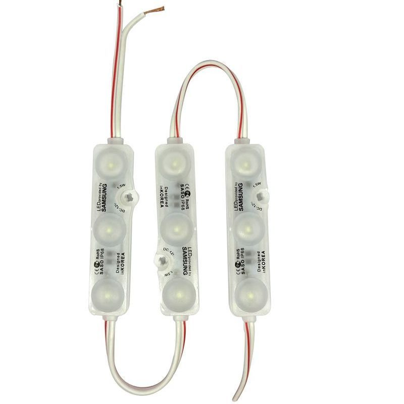 Светодиодный модуль 12V 3LED 5730, 1.5Вт