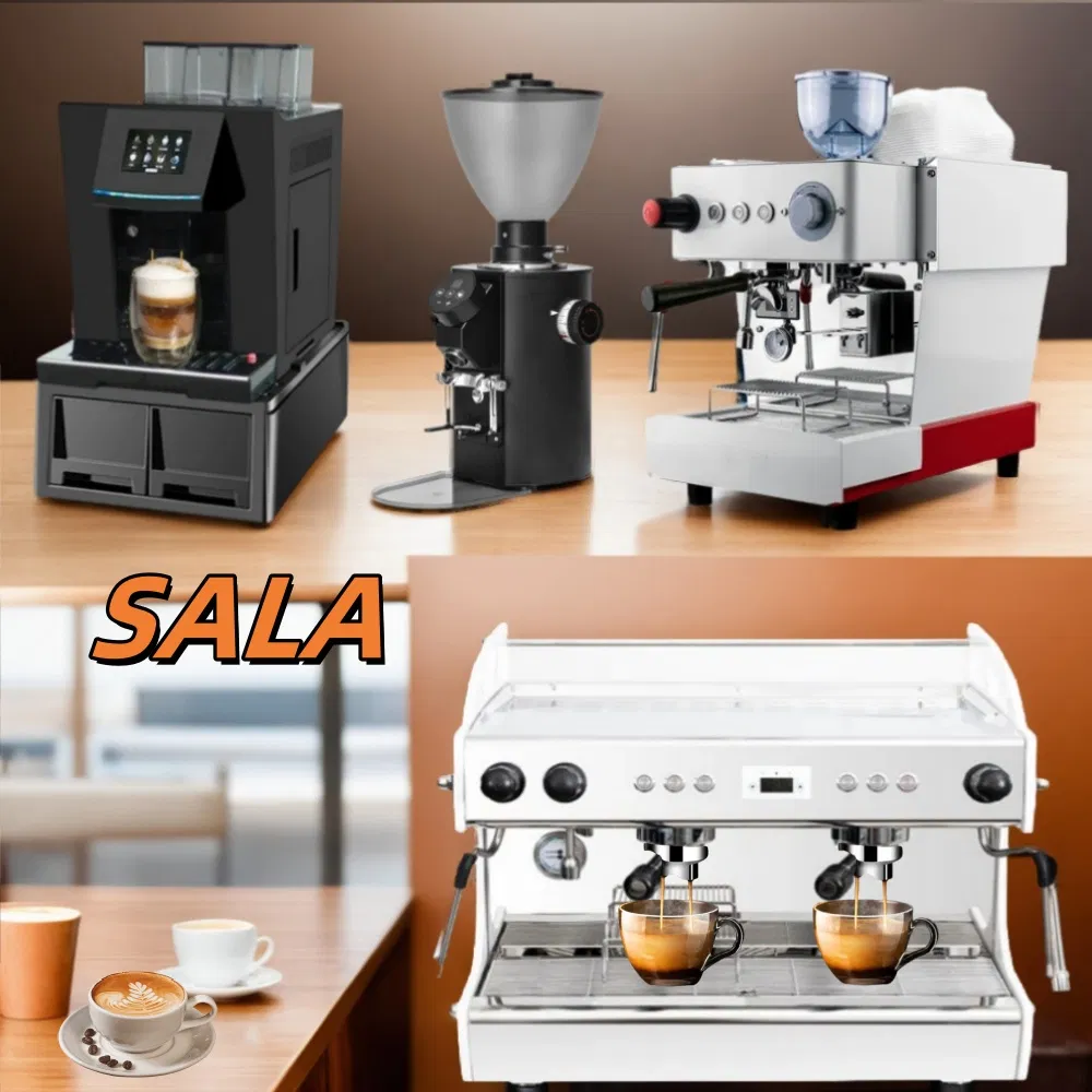 Low Cost Clover Yellow Gas Mechanical Cart Big Black Cool Caffe Antique Stone Pid Pump Electric Barista Coffee Maker Espresso Machine with Flow Control Outlet