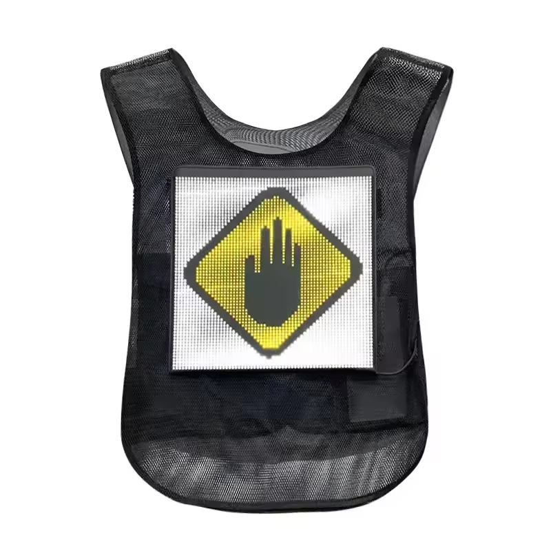 Hot Sale LED Flashing Jacket Animation Text Unisex LED Safety Vest