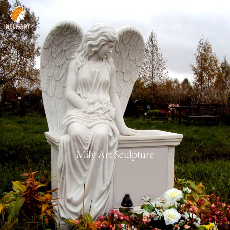 Custom Marble Monument Designs White Angel Headstones