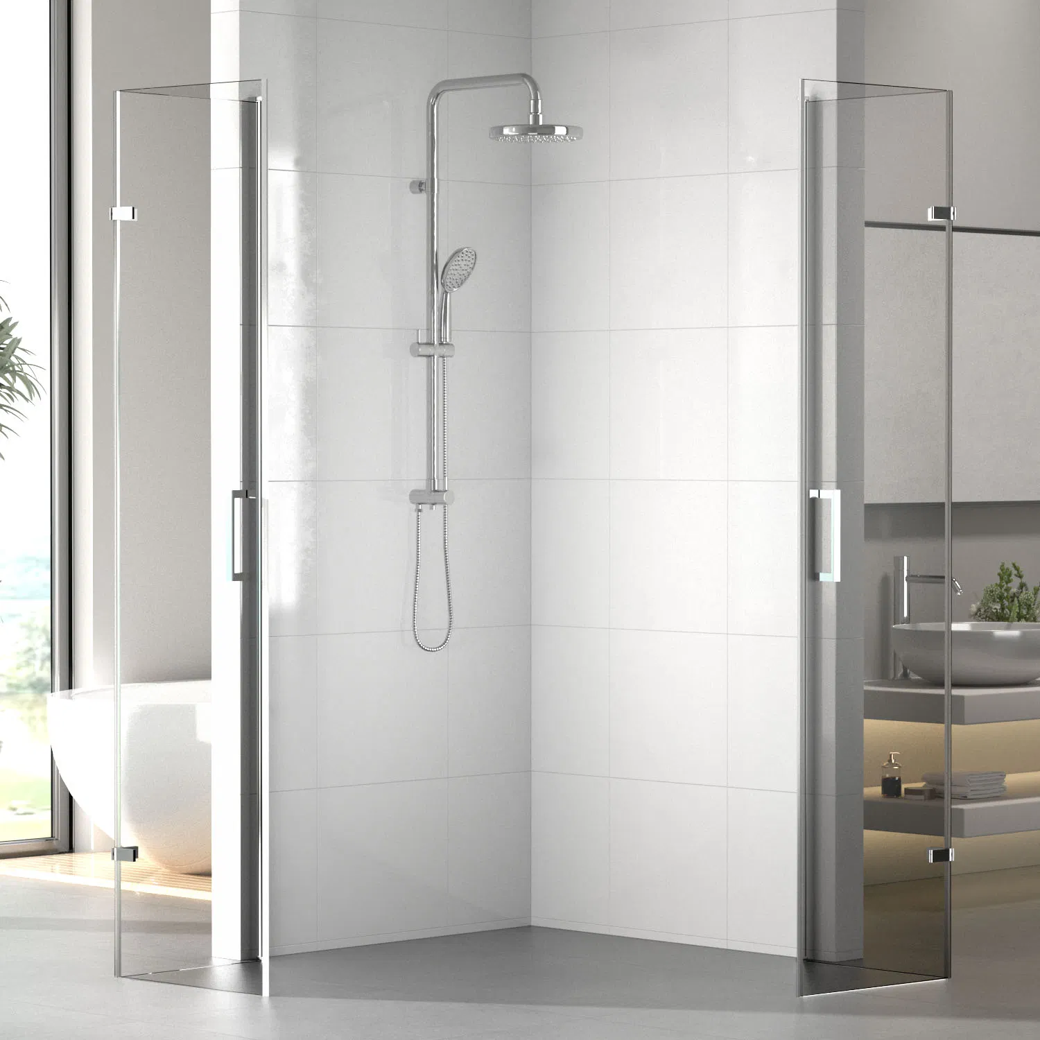 Modern Corner Entry Low Price 6mm Glass Shower Cubicle Price 900X900X2000