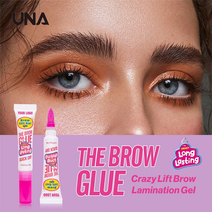 Private Label Clear Brow Liquid Gel Customized Waterproof Fixing Browgel Wild Eye Brow Setting Lifting Gel