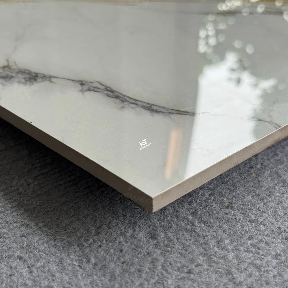 Wholesale Foshan High Quality Luxury Living Room 600X600 Glossy Gold Grain Blue Polished Marble Effect Porcelain Floor Tiles