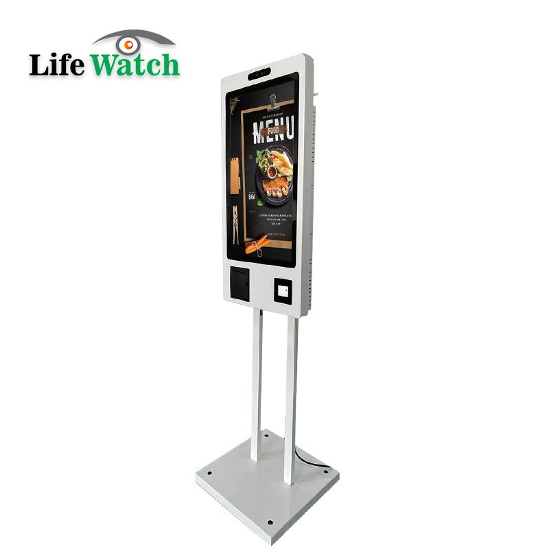 43 Inch Self Service Ordering Kiosk Service with Card Reader Restaurant