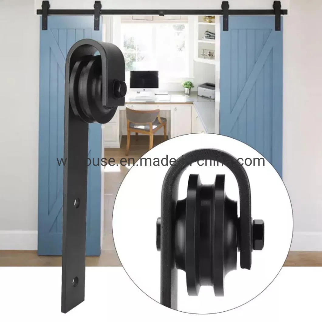 Modern Carbon Steel Sliding Door Track Slide Barn Doors Rail Rolling Hardware