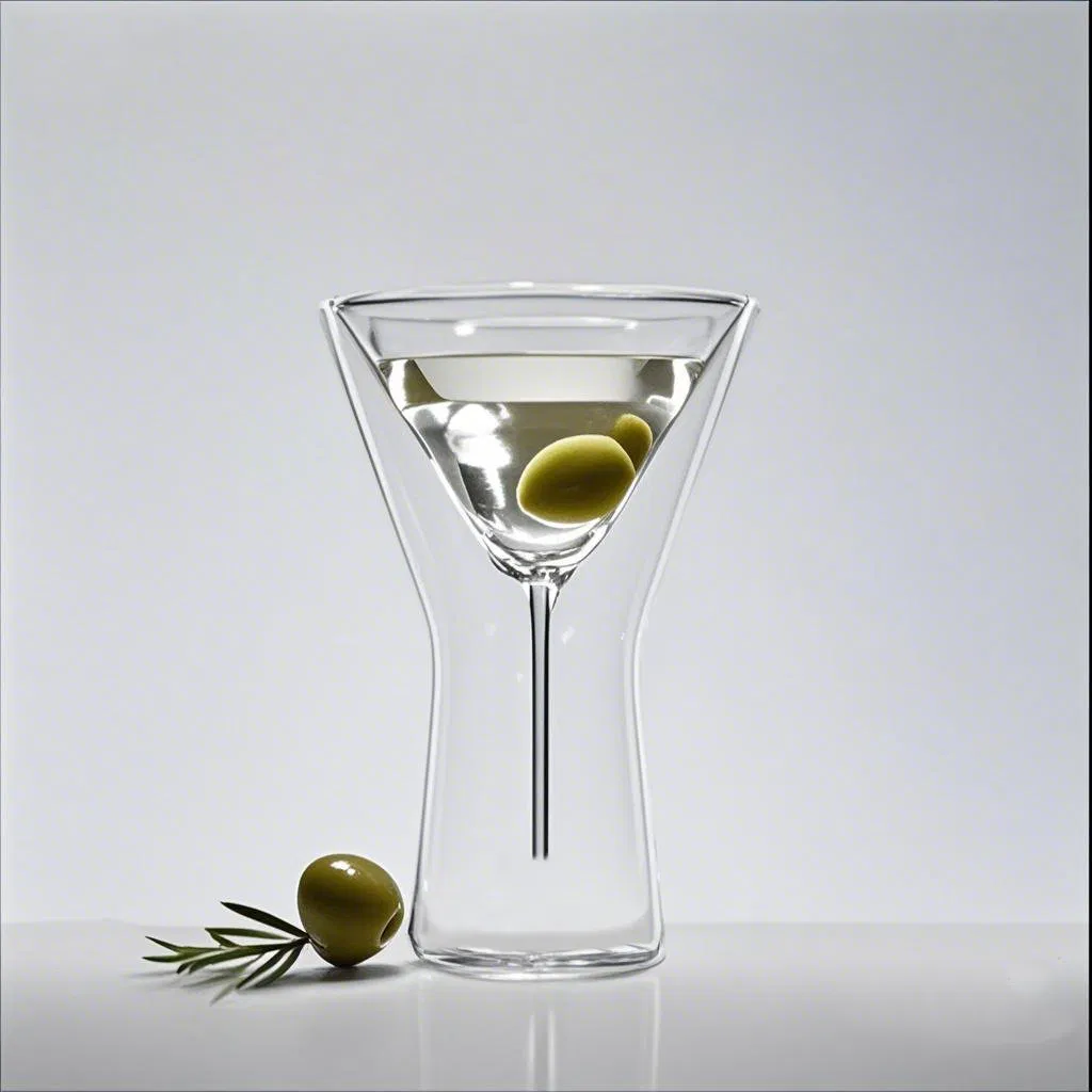 Double Wall Martini Wine Mug Martini Glass Cup Tableware for Homeware Dinning Dinnerware
