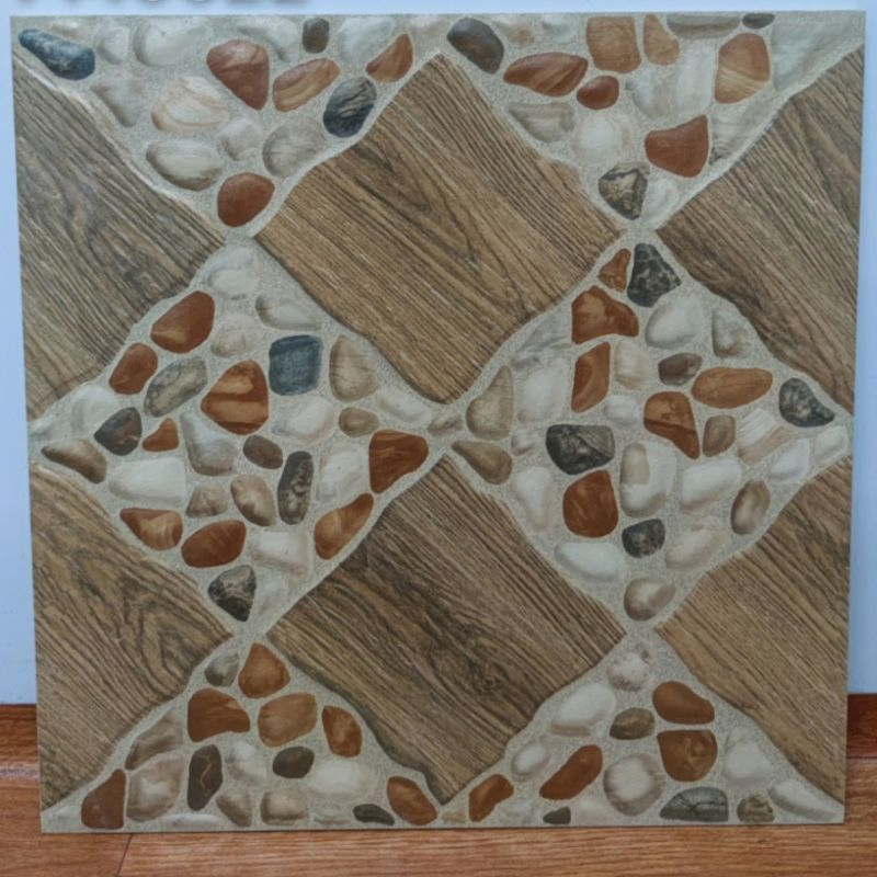 400X400 Matt Surface Natural Stone Look Rustic Ceramic Floor Tile for Garden Balcony Floor