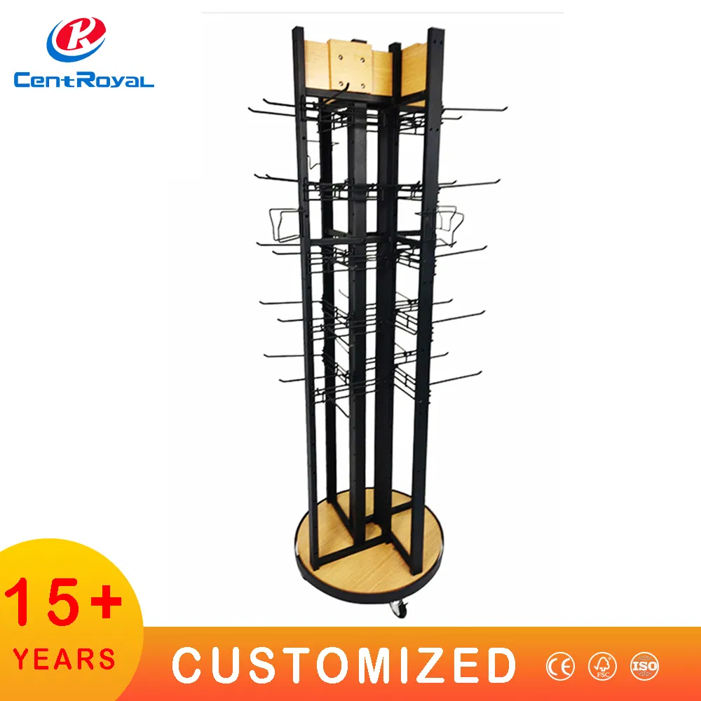 4 Sided Metal Comb Goods Hanging Rack Rotating Display Stand Keychain Display Stand Greeting Card Sticker Postcard Display Greeting Card Slatwall Display Stand