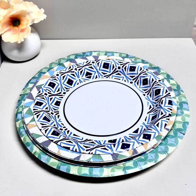 Disposable Paper Trays Cake Plates Custom Patterns