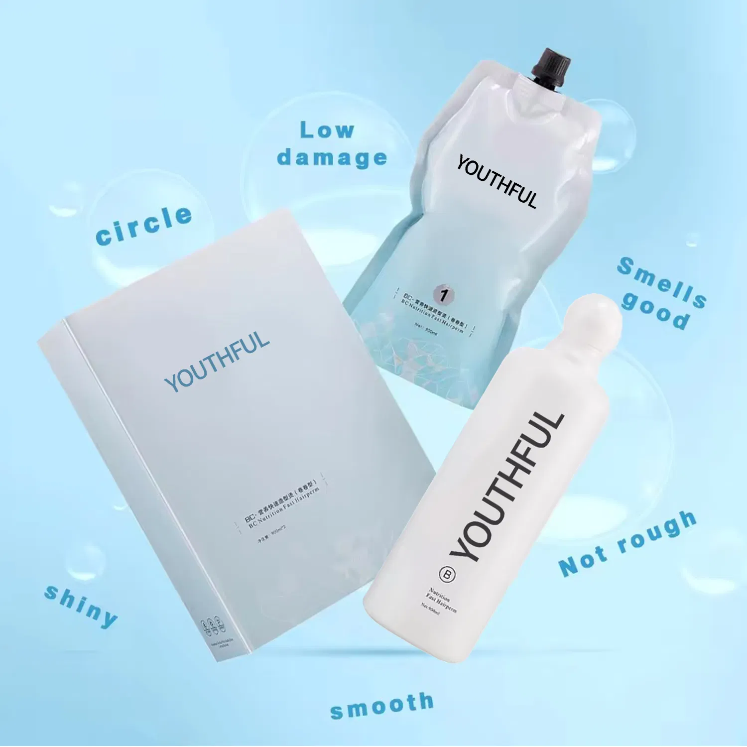 Low Damage Curling Hair Perming Lotion for Professional Salon Use