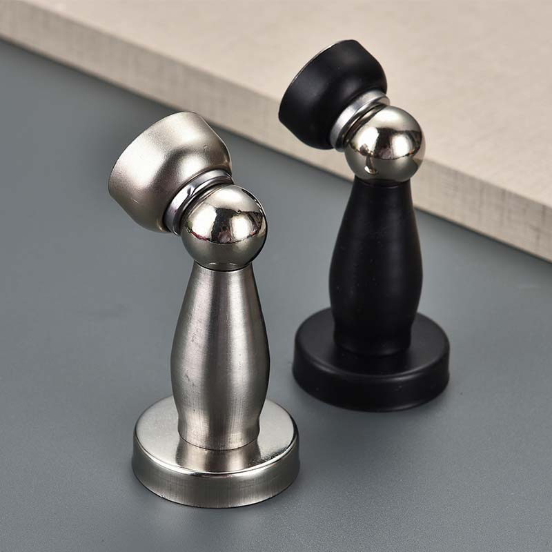 Stainless Steel Magnetic Door Stops Modern Durable Black Door Stopper