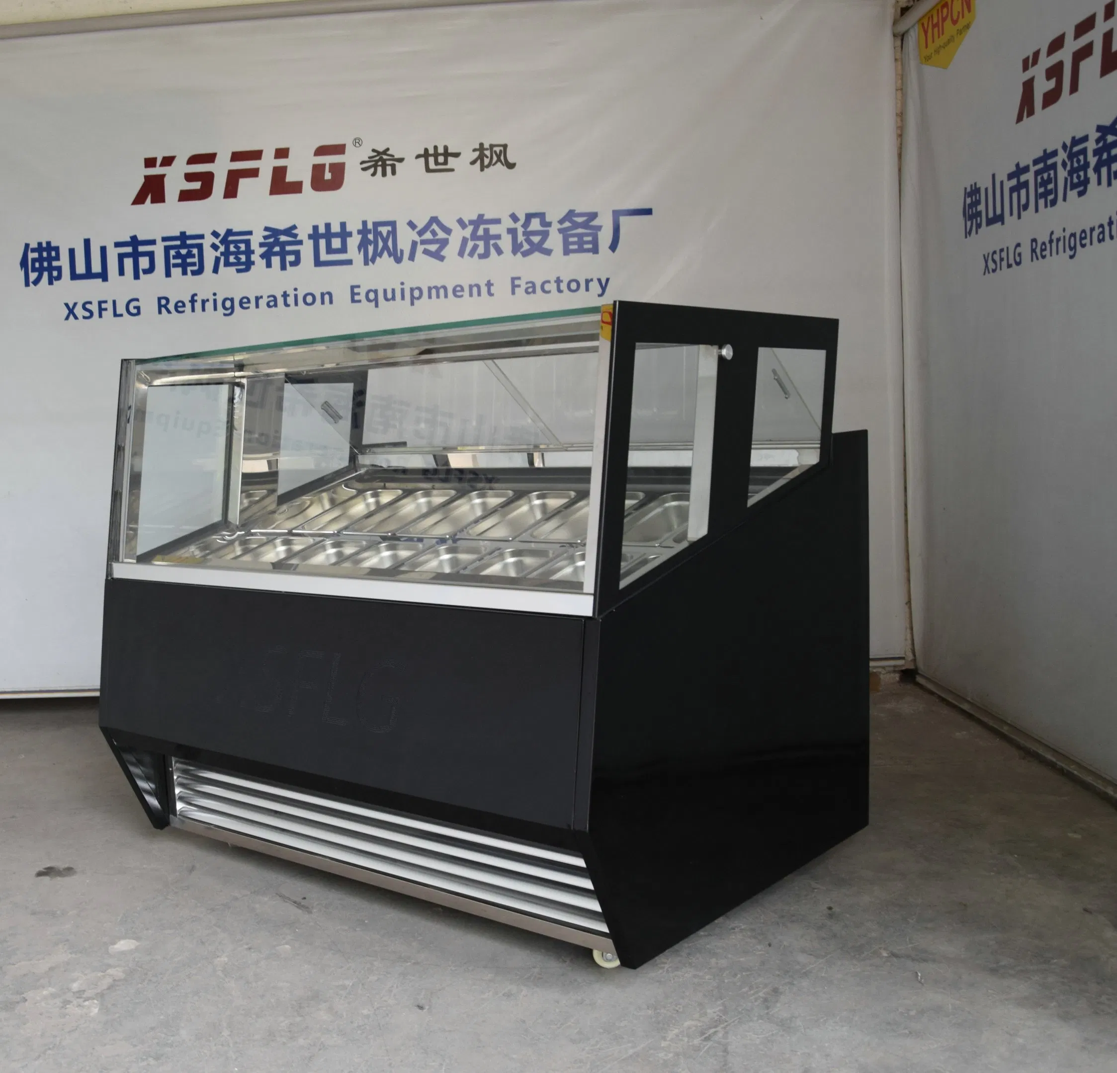 Europe Style High Quality Gelato Ice Cream Display Showcase