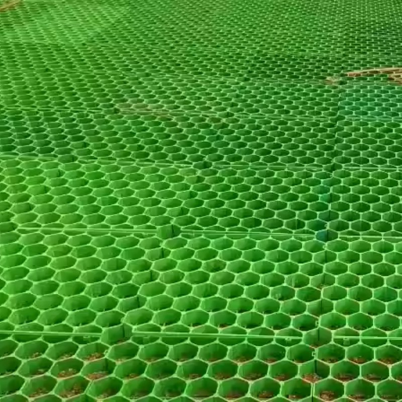 Outdoor 48mm Black HDPE Reinforcement Permeable Plastic Paving Gravel Grid Grass Grid for Parking Lot Landscaping Roof Garden Lawn Filter Board Yard Path Design