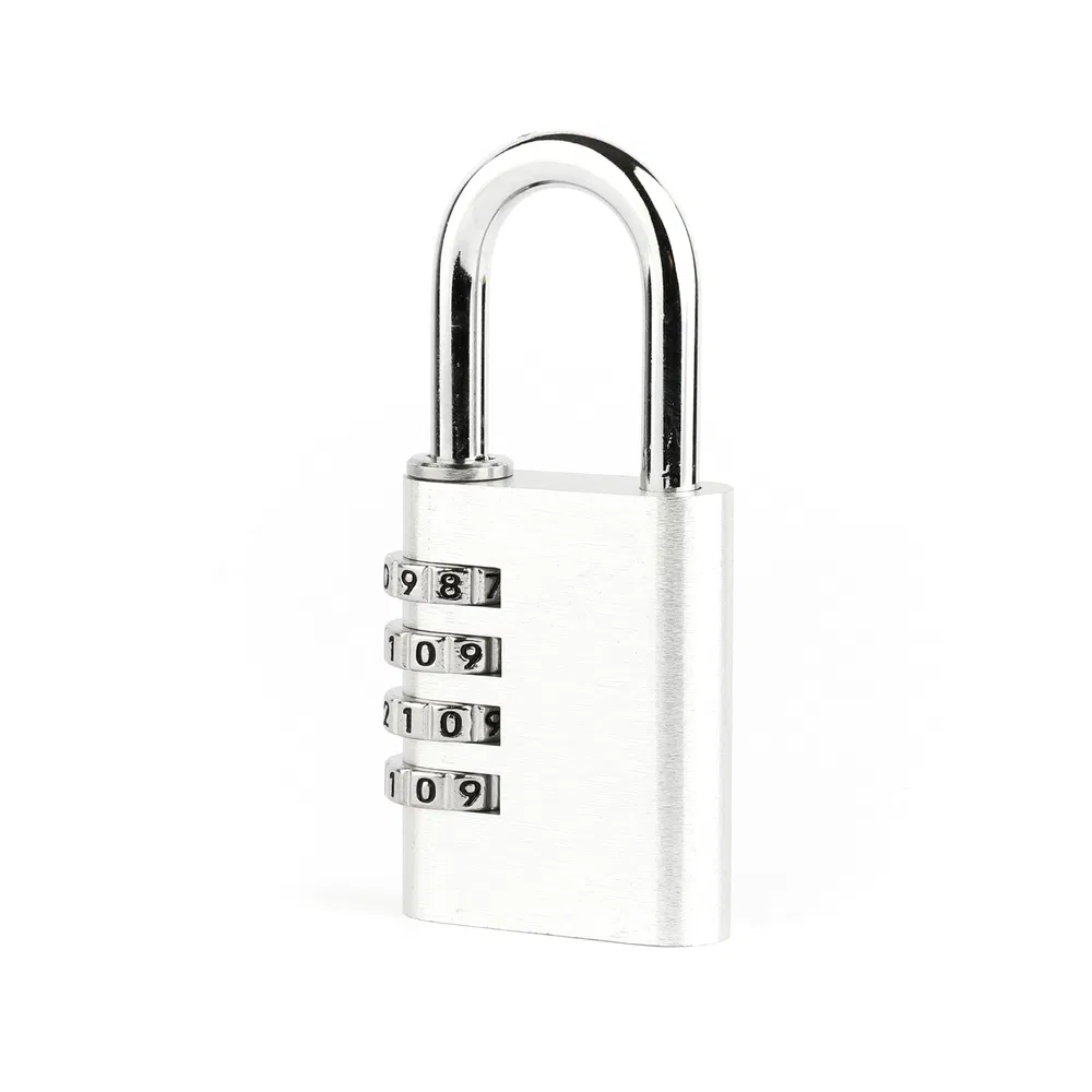 Mini Silver 38mm 3-Digit Aluminum Code Padlock for Storage
