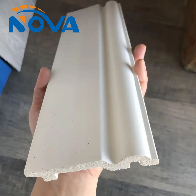 Paintable Manufacture China Supply Plastic Baseboard PVC Skirting Board Soft PS Baseboard
