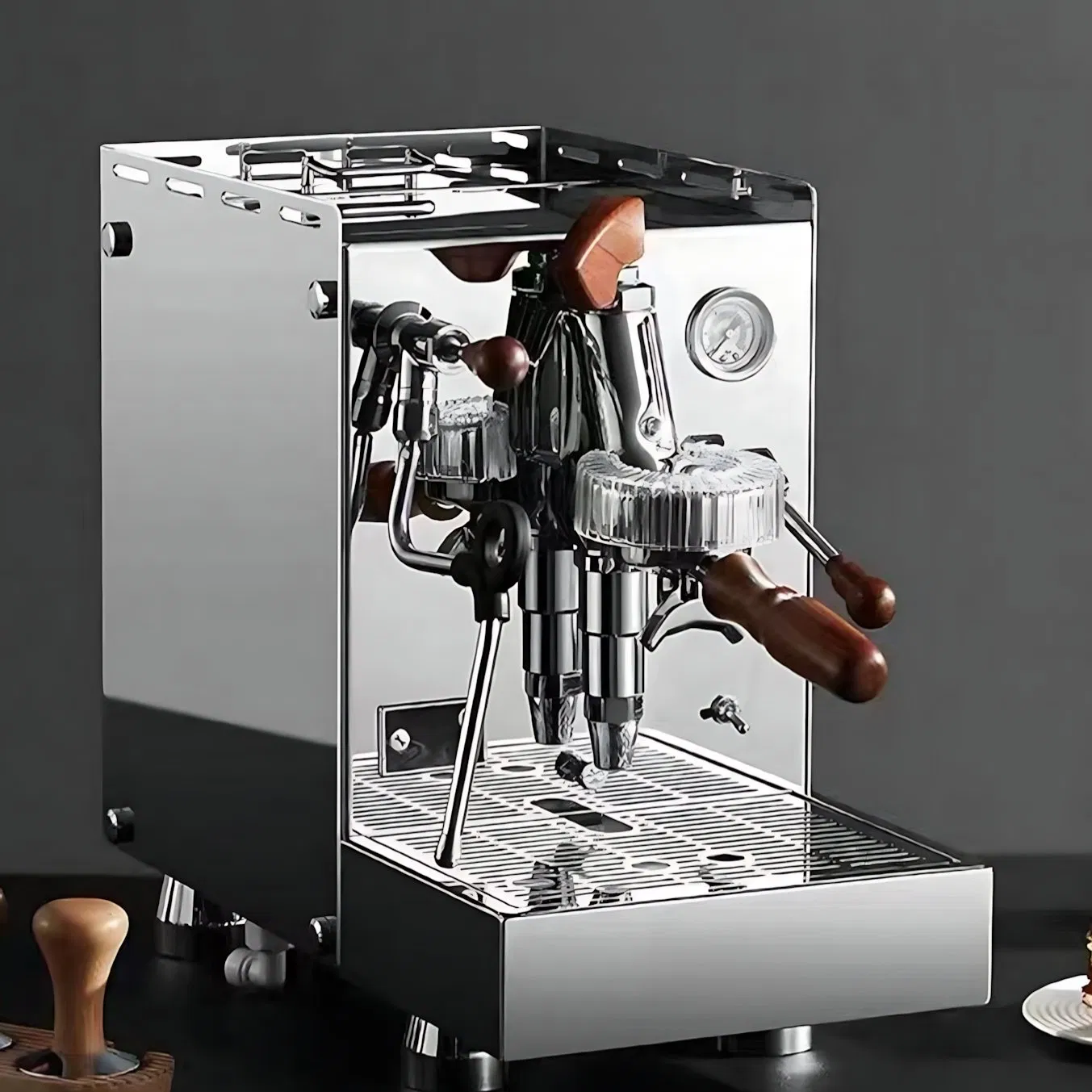 Professional Italian Espresso Machine with Dual Pump System and Independent Water Circuits
