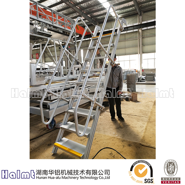 Aluminium Fixed Stairs with Handrails for Industry