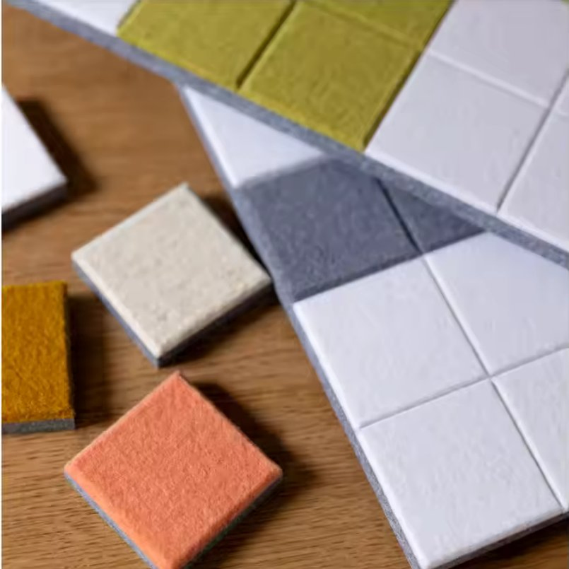 Sustainable Acoustic Solution 9mm Decorative Wall Pet Felt Building Material Recycled Polyester Fiber Sound Panel High Rating Echo Reduction Commercial