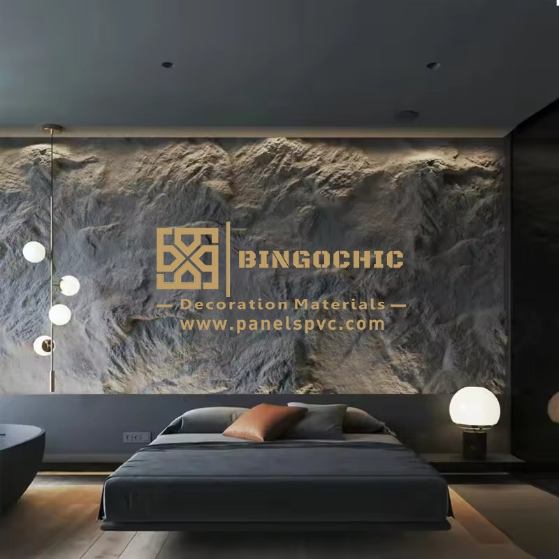 Fast Installation PU Cultural Stone Dark Grey Color Polyurethane Stone Panel for Home Decoration