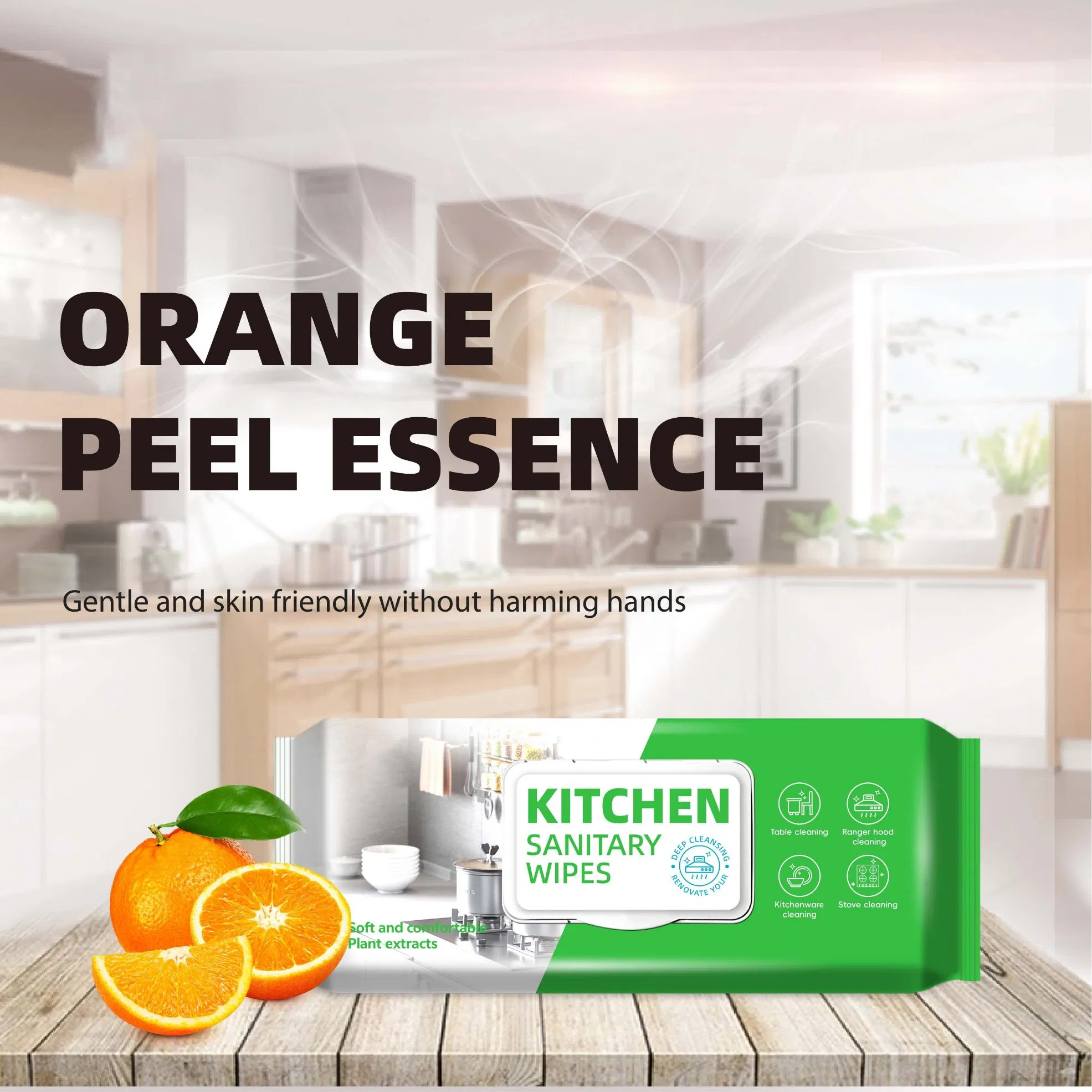 Fragrance-Free Large-Sized Disposable Kitchen Wipes