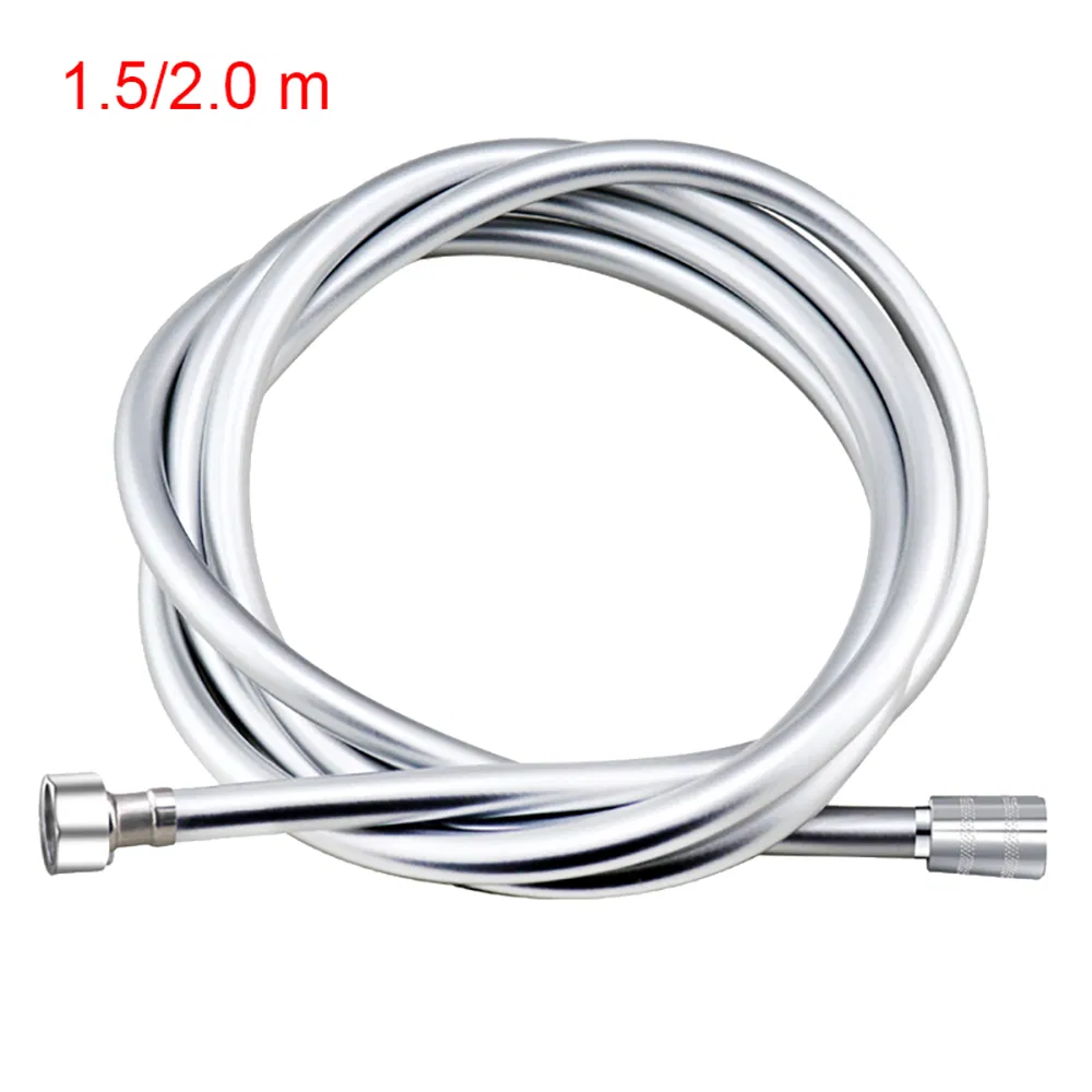 Bathroom Modern Style Durable Flexible Chrome-Finish Brass Nut PVC Shower Hose