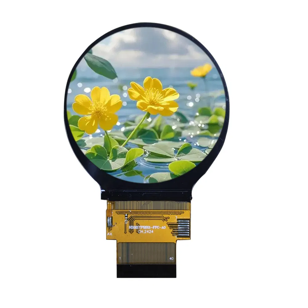 2.1 Inch Circular Round Screen Resolution 480*480 Dots IPS Customized FPC TFT LCD Display Panel with Excellent Performance