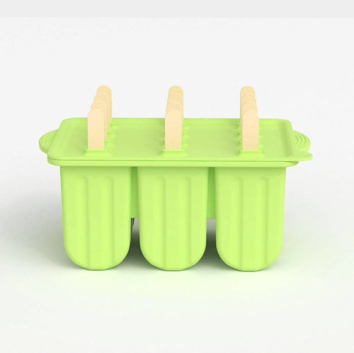 Summer Ice Cream Tools with Wooden Sticks Silicone Popsicle Molds