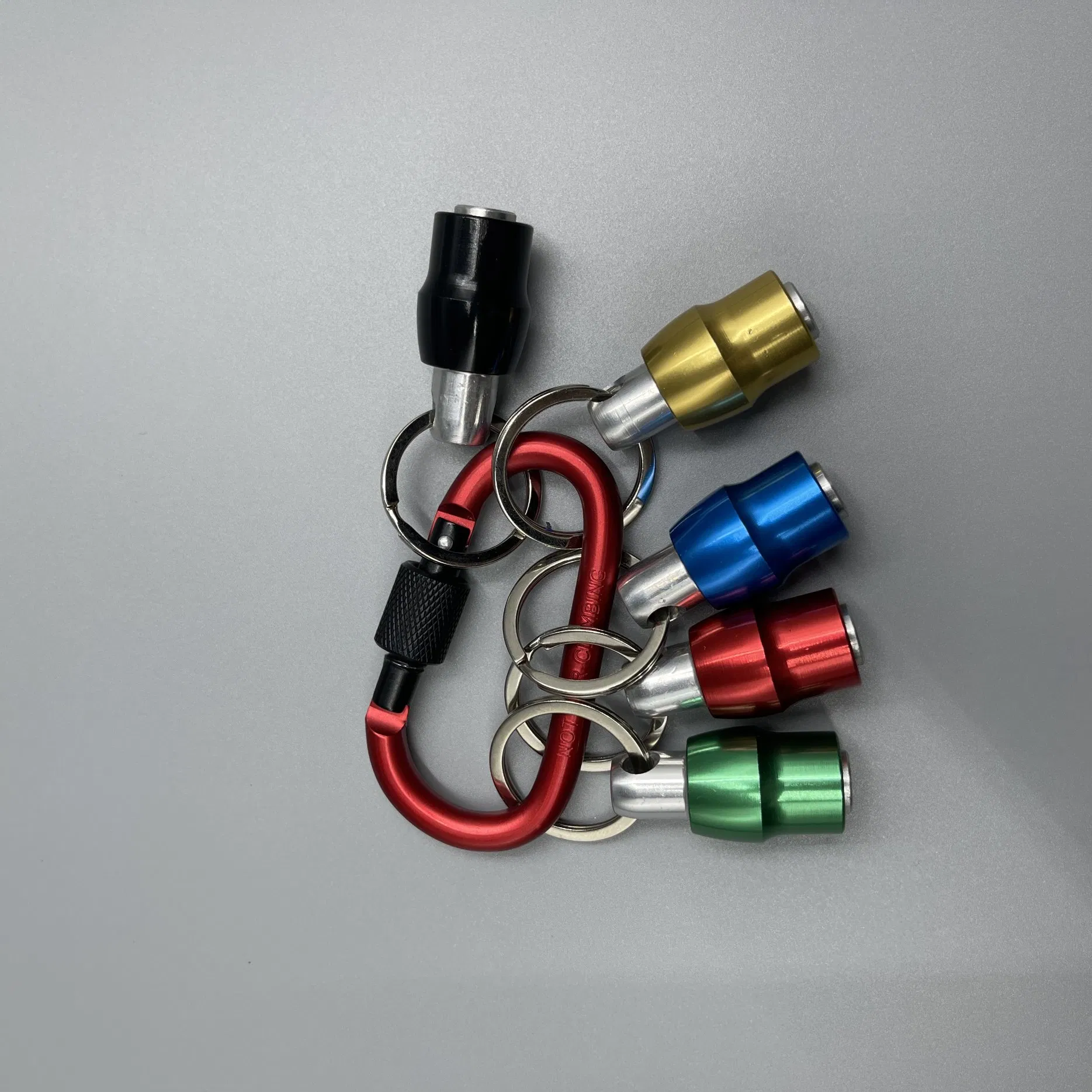 Creative Hex Shank 1/4 Inch Extension Bit Holder Screwdriver with Carabiner Metal Key Chain