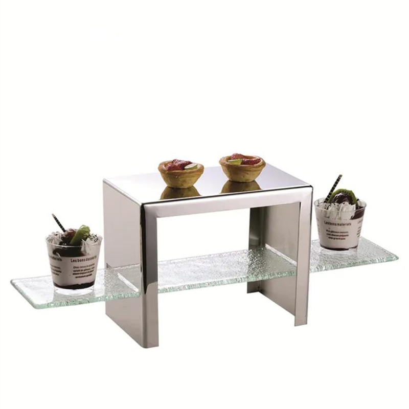 Stainless Steel Food Display Risers Hotel Bar KTV Buffet Hotel Catering Supplies