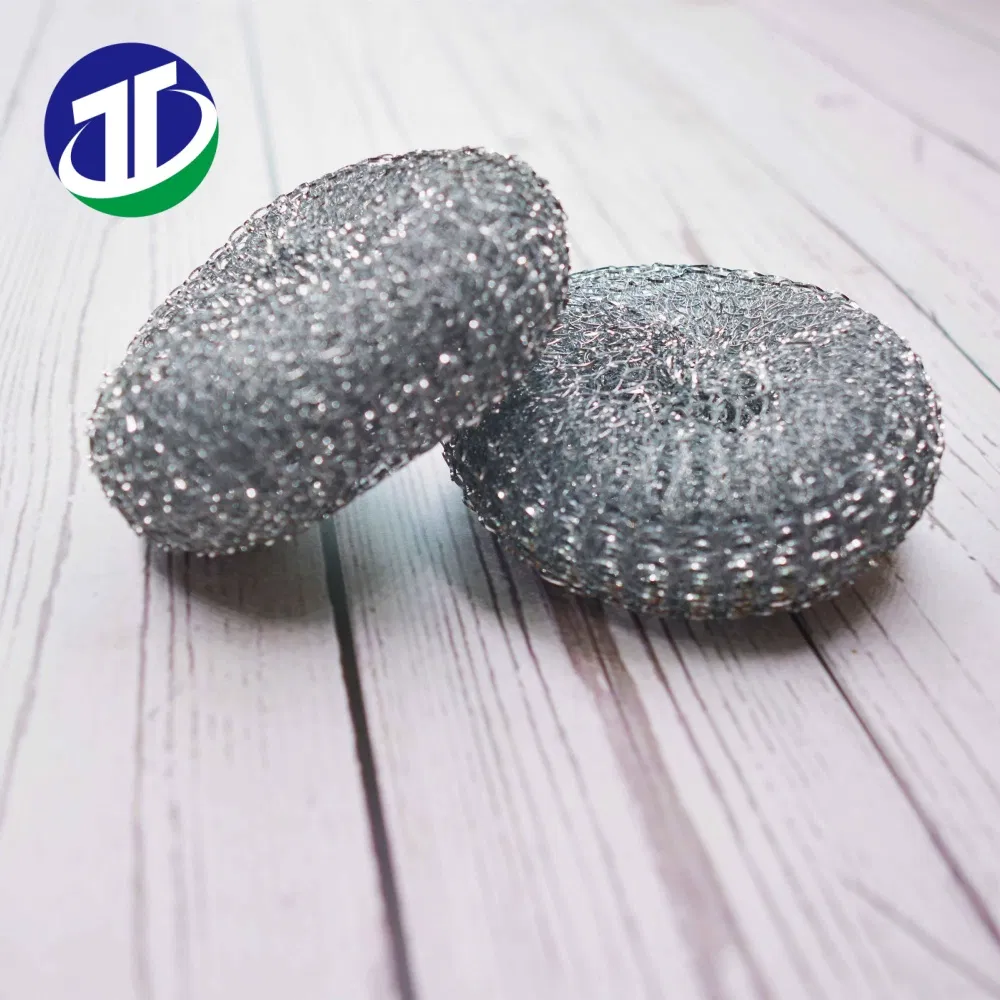 Galvanized Scourer Mesh Zinc Coated Scrubber Pot Clean Ball for Kitchen Cleaning