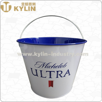 Promotional Metal 5qt 5L Ice Bucket Cooler with 5 Rings for Shot