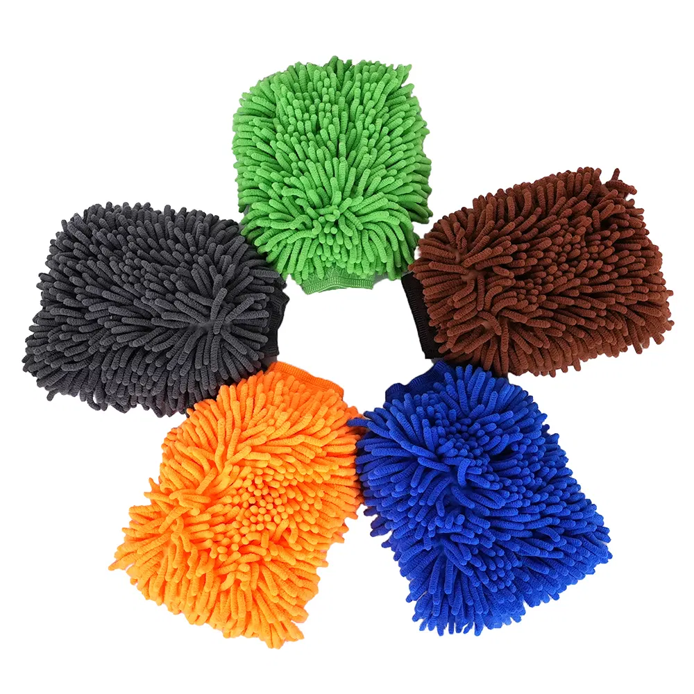 Best Chenille Microfiber Glove of Scratch-Free Double-Sided Dusting Car Wash Glove