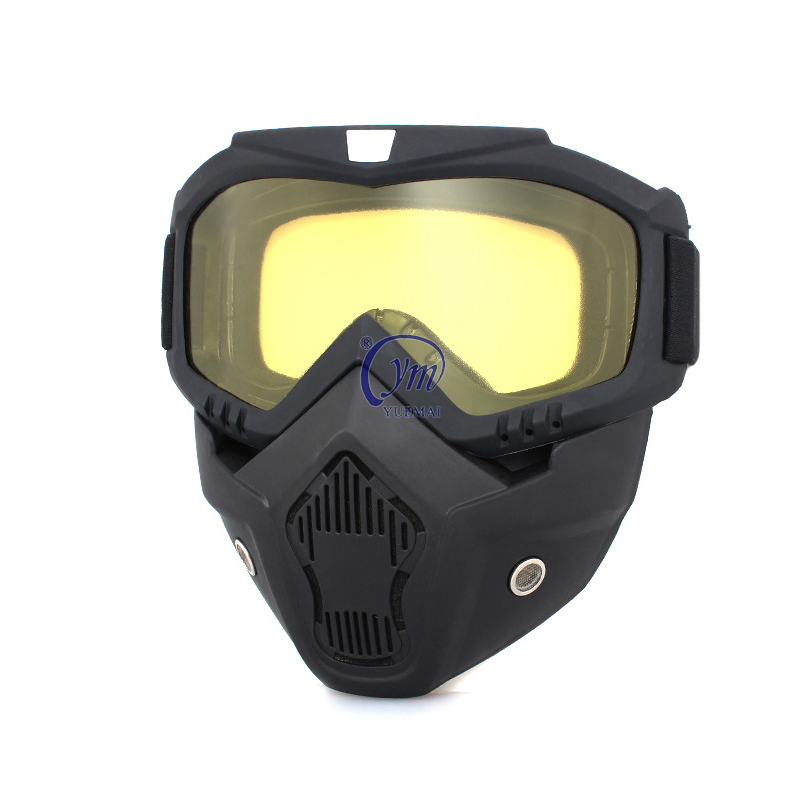 Vintage Harley Mask Eye Protection Helmet Tactical Sand-Proof Motorcycle Equipped Goggles with Ski Glasses