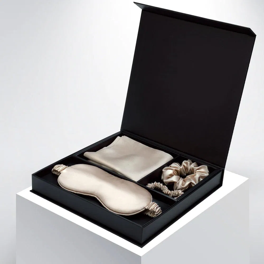 16mm Silk Pillowcases with Logo 100% Pure Silk Eye Mask and Scrunchies