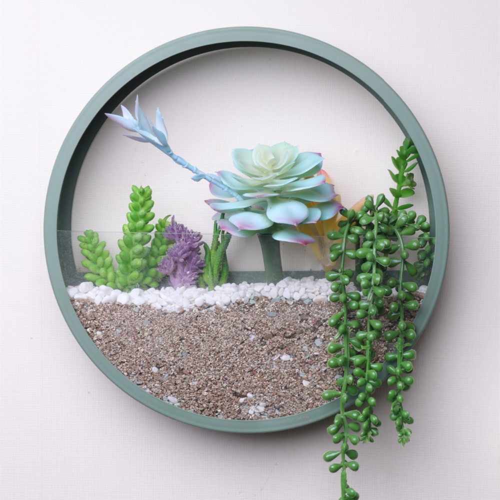 Горшок настенный круглый металл стекловолокно