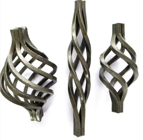 Wind Resistant Reinforced Wrought Iron Fence Outdoor Durable Load Bearing Hanging Basket