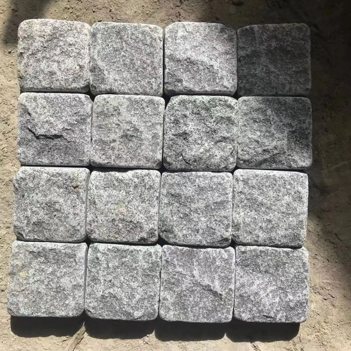 Granite Cobblestone Natural Cheap Paving Stone Split Surface Granite Cube for Sidewalk Paving