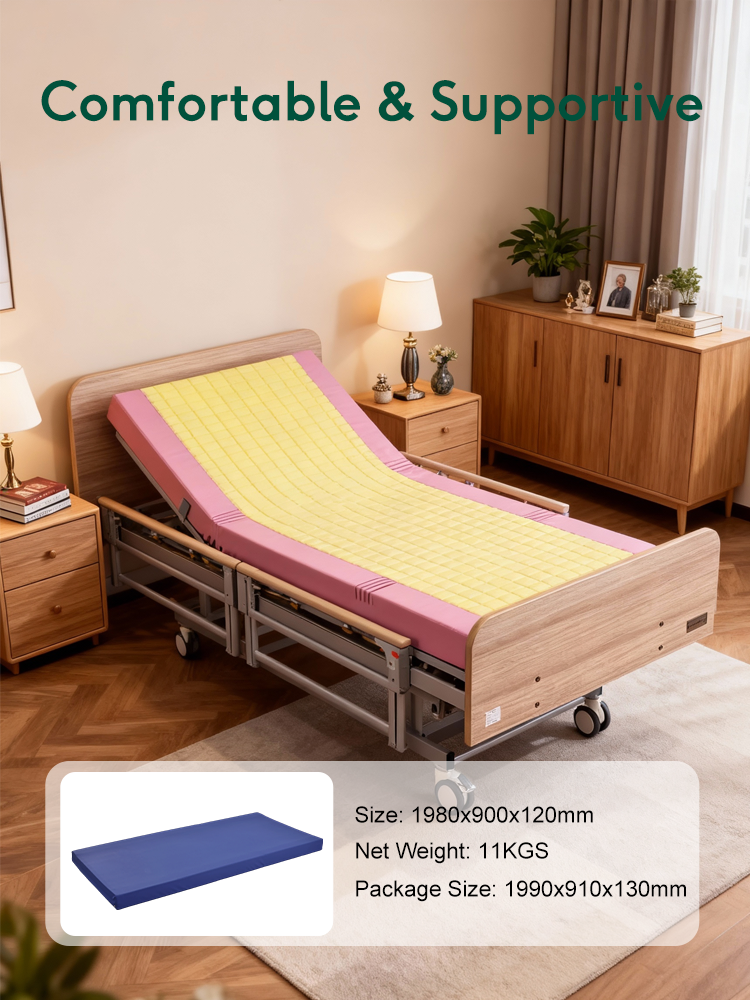 Hospital Bed Mattress with Medical Waterproof Cover for Patient Care