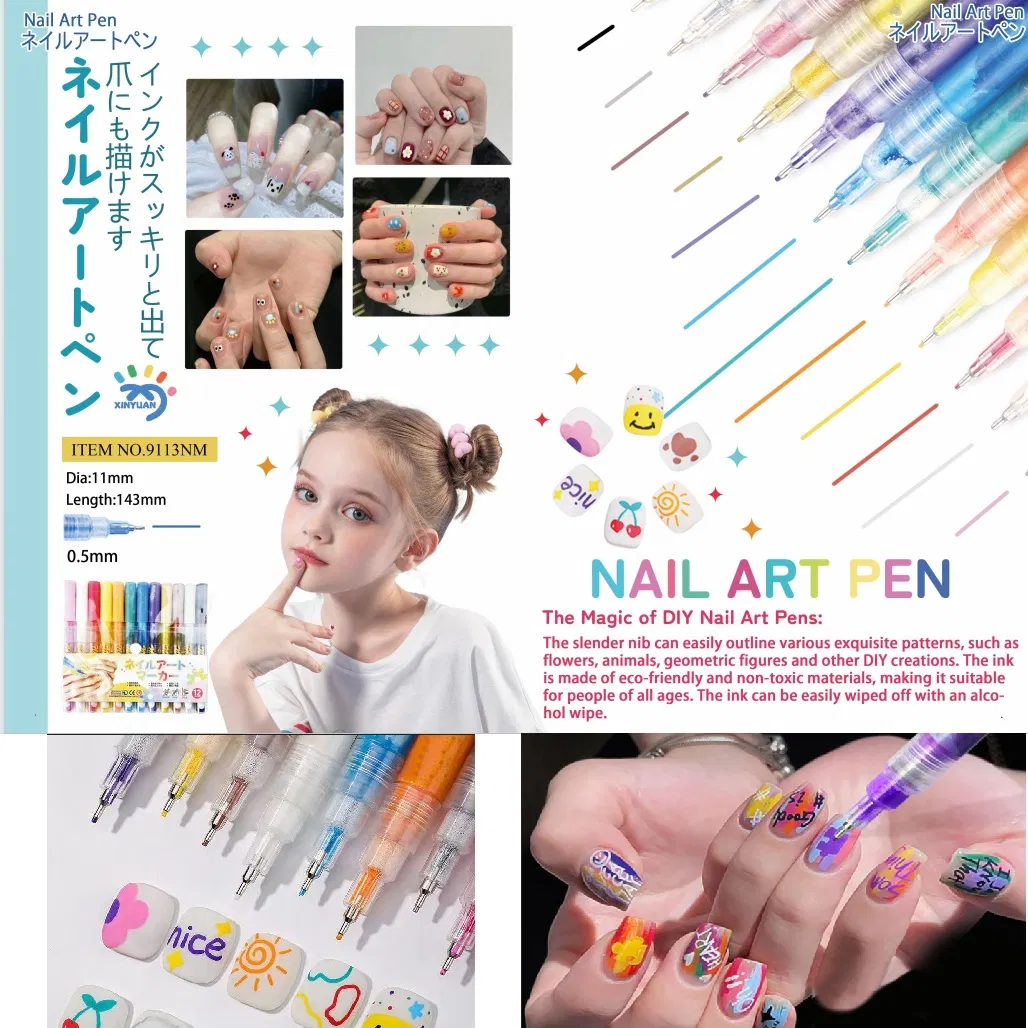 Penna Per Nail Art 3D Atossica Per Bambini Kid Nail Art Pen