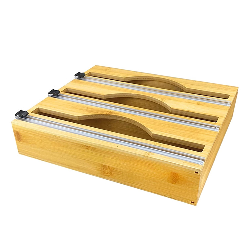 Customized Wooden Fabric Organizers Bamboo Storage Bag Organizer Ziplock Organizer