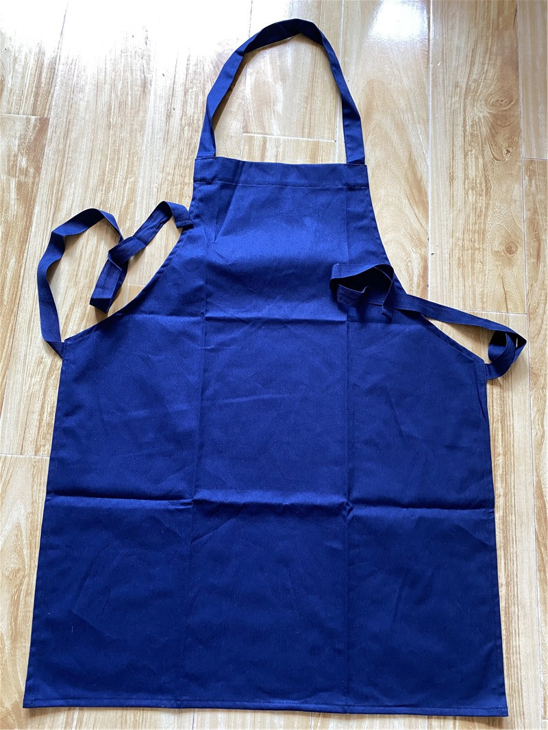Red Cotton Twill Kitchen Apron with Waist Tie for Adults Cooking