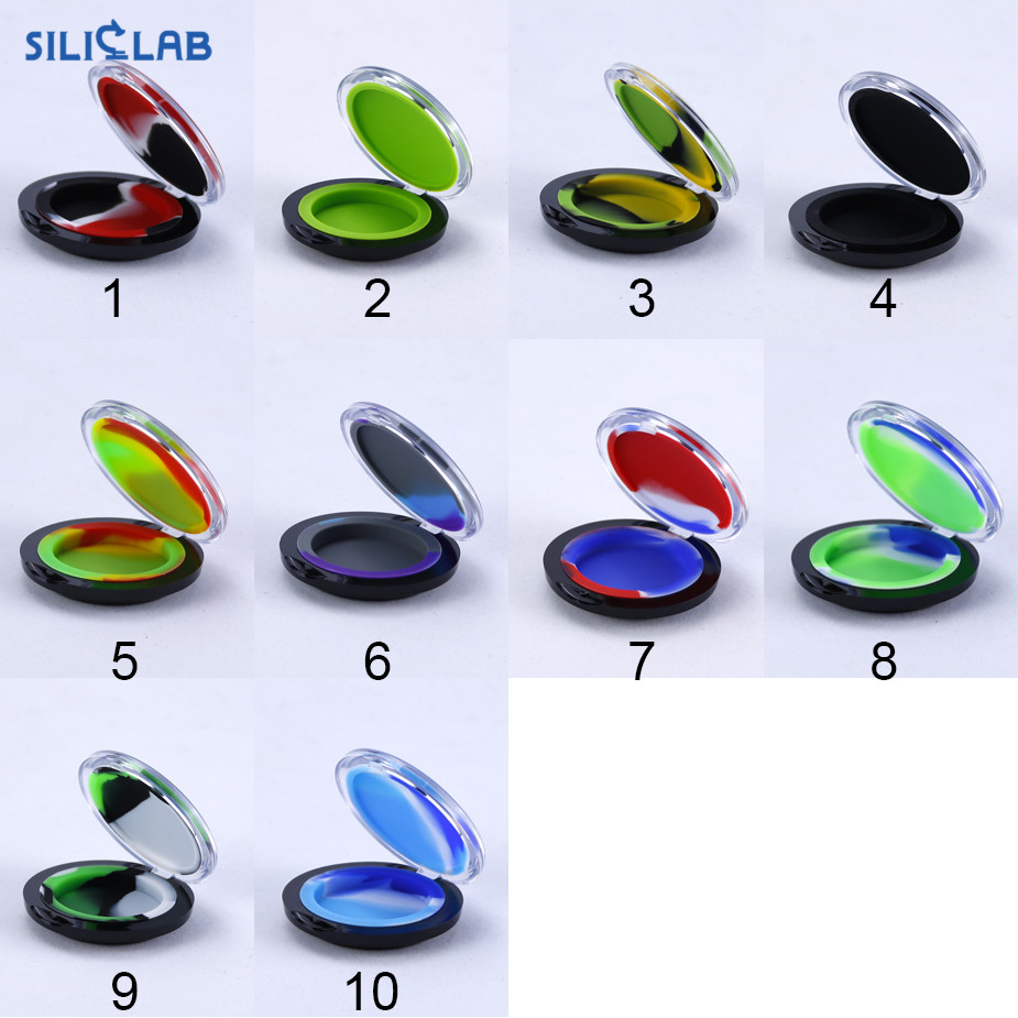 Shell Type Flip Top Cosmetic Cream Silicone Container Wax Jars DAB Containers