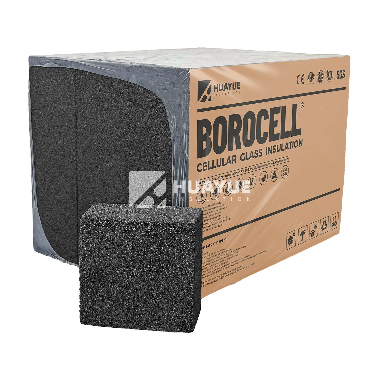 Closed Cell Rigid Foamglass Production Line Cellular Glass Insulation Slabs Cold Storage Foam Glass Heat Insulation Material